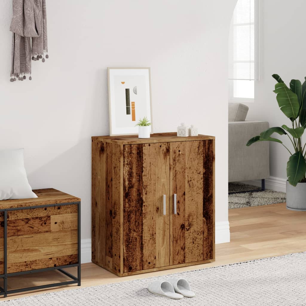 vidaXL Armoire à chaussures vieux bois 60x35x70 cm bois d'ingénierie