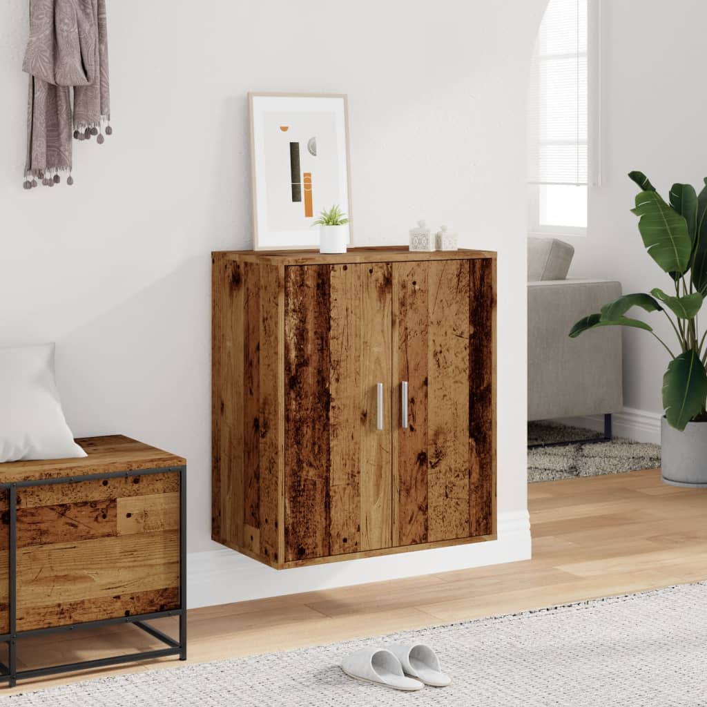 vidaXL Armoire à chaussures vieux bois 60x35x70 cm bois d'ingénierie