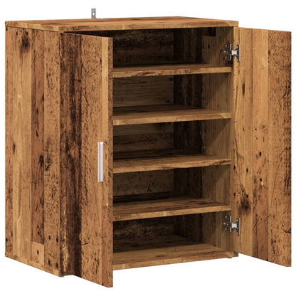 vidaXL Armoire à chaussures vieux bois 60x35x70 cm bois d'ingénierie