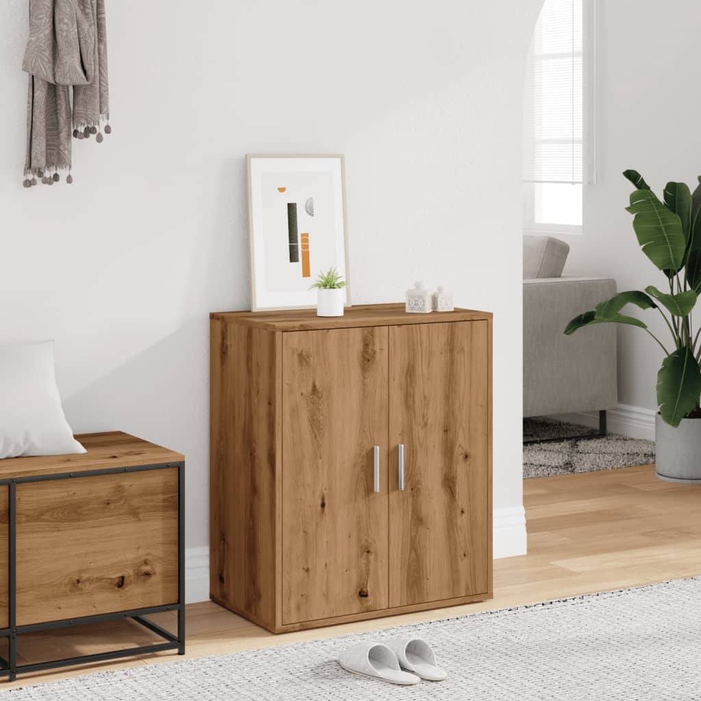 vidaXL Armoire à chaussures chêne artisanal bois d'ingénierie