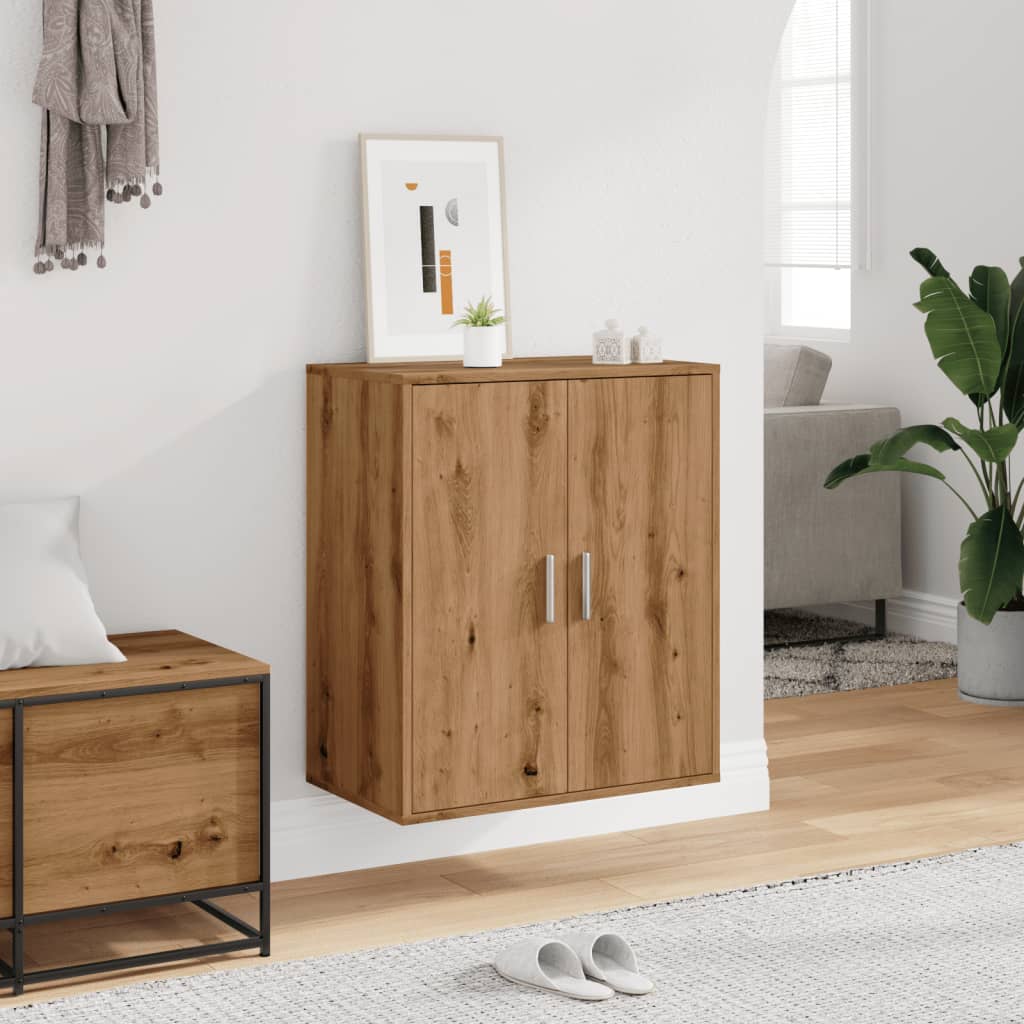 vidaXL Armoire à chaussures chêne artisanal bois d'ingénierie