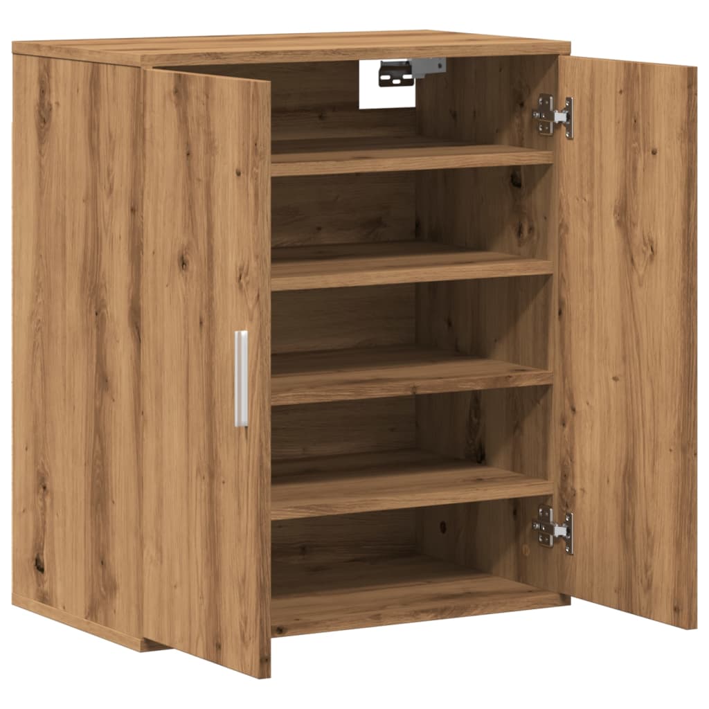 vidaXL Armoire à chaussures chêne artisanal bois d'ingénierie