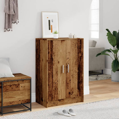 vidaXL Armoire à chaussures vieux bois 60x35x92 cm bois d'ingénierie