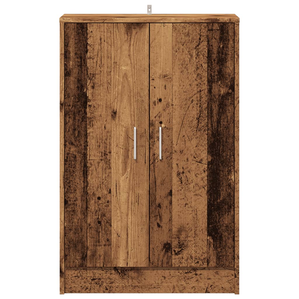 vidaXL Armoire à chaussures vieux bois 60x35x92 cm bois d'ingénierie