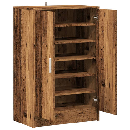 vidaXL Armoire à chaussures vieux bois 60x35x92 cm bois d'ingénierie