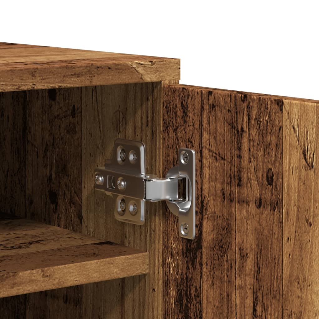 vidaXL Armoire à chaussures vieux bois 60x35x92 cm bois d'ingénierie