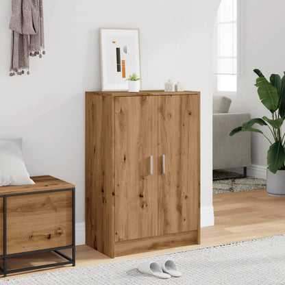 vidaXL Armoire à chaussures chêne artisanal bois d'ingénierie