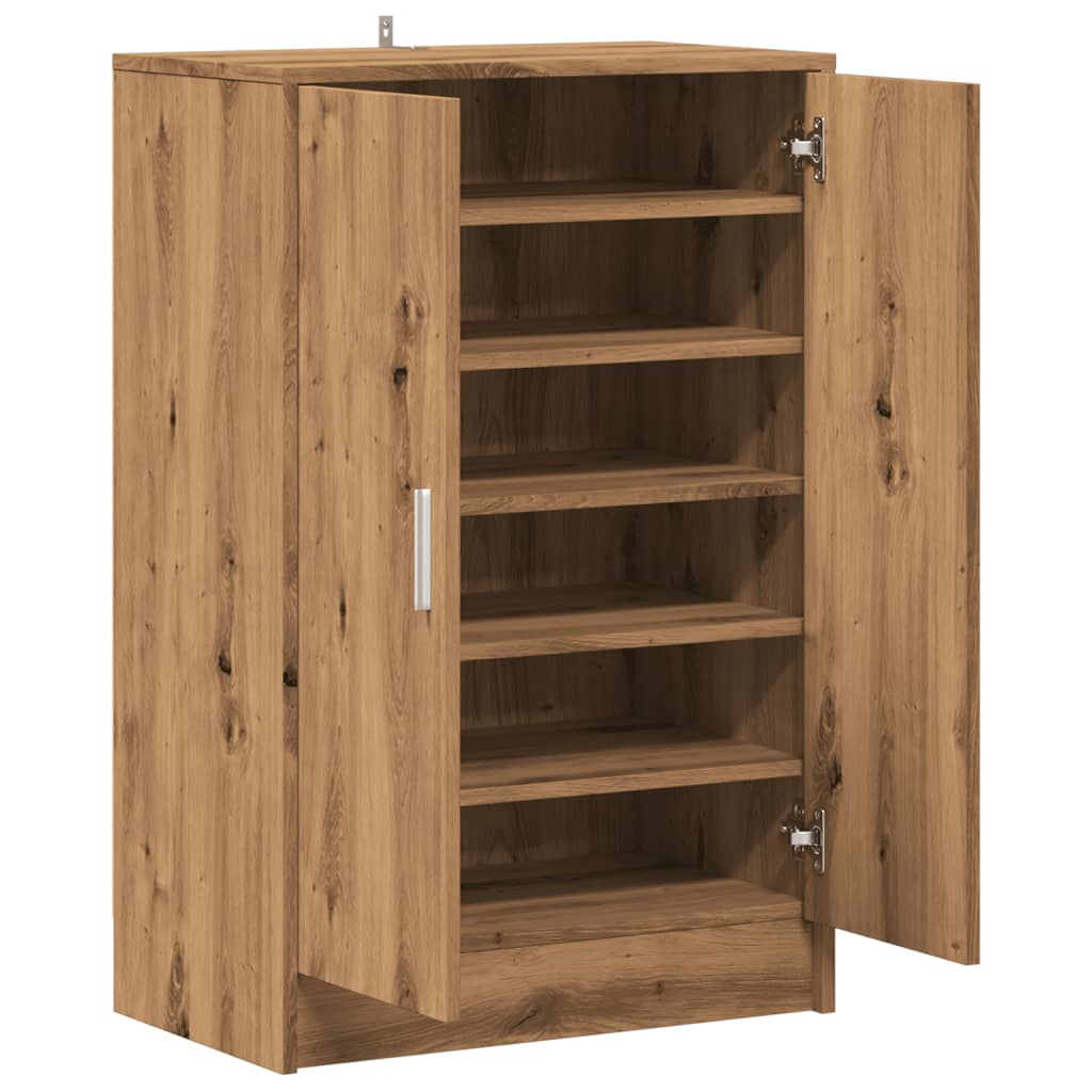 vidaXL Armoire à chaussures chêne artisanal bois d'ingénierie