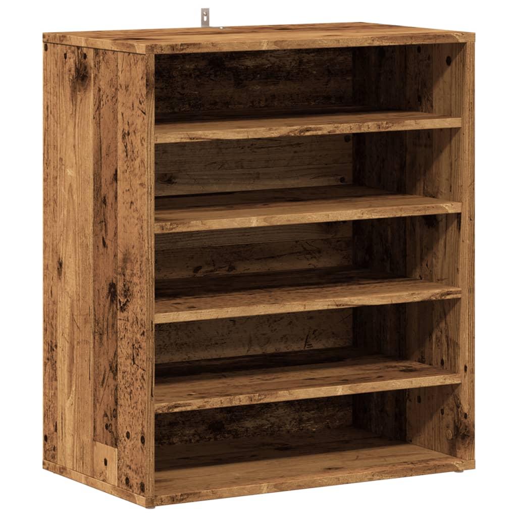 vidaXL Armoire à chaussures vieux bois 60x35x70 cm bois d'ingénierie