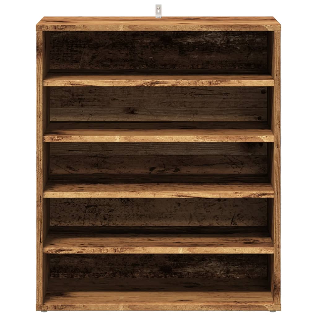 vidaXL Armoire à chaussures vieux bois 60x35x70 cm bois d'ingénierie