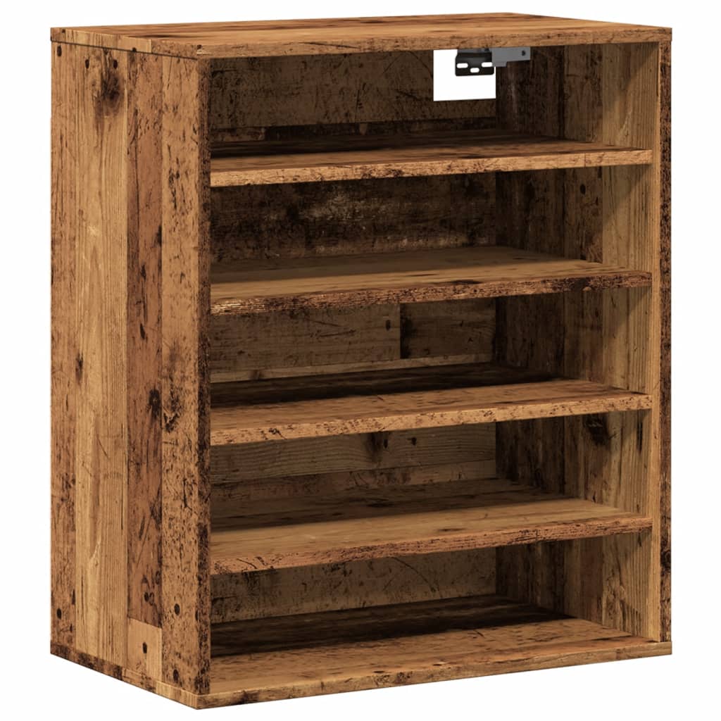 vidaXL Armoire à chaussures vieux bois 60x35x70 cm bois d'ingénierie
