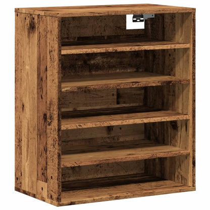 vidaXL Armoire à chaussures vieux bois 60x35x70 cm bois d'ingénierie