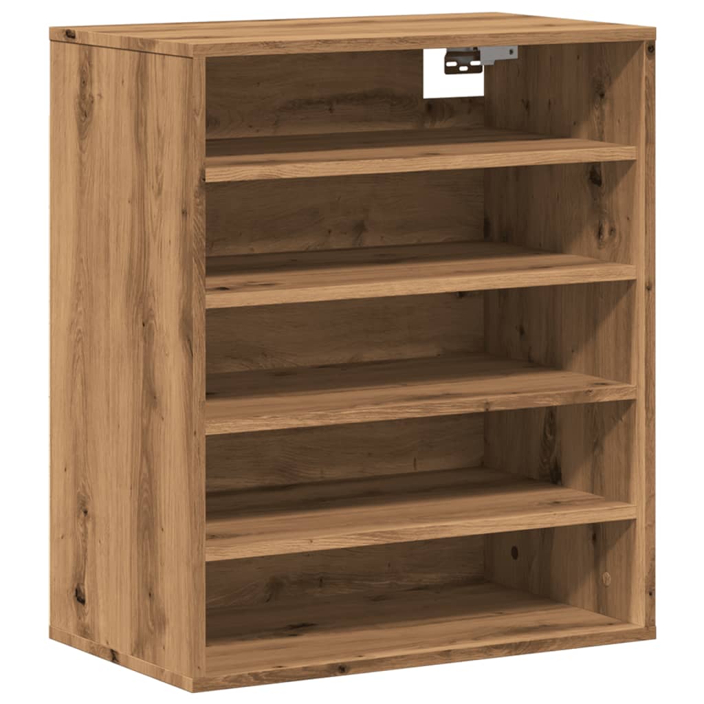 vidaXL Armoire à chaussures chêne artisanal bois d'ingénierie
