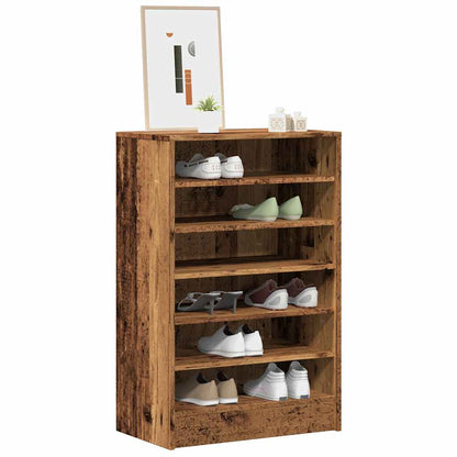 vidaXL Armoire à chaussures vieux bois 60x35x92 cm bois d'ingénierie