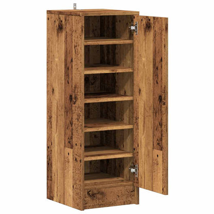 vidaXL Armoire à chaussures vieux bois 32x35x92 cm bois d'ingénierie