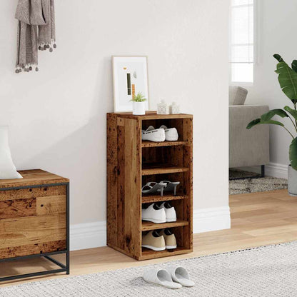 vidaXL Armoire à chaussures vieux bois 32x35x70 cm bois d'ingénierie