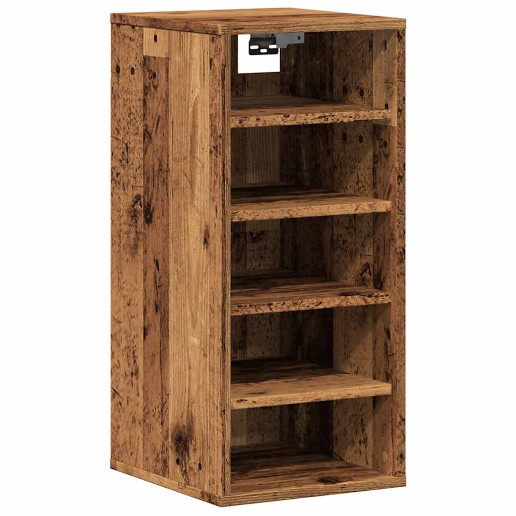 vidaXL Armoires à chaussures 2 pcs vieux bois bois d'ingénierie