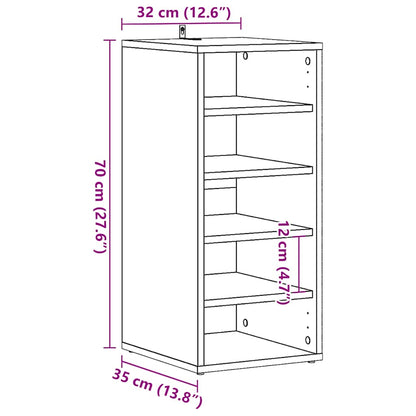 vidaXL Armoires à chaussures 2 pcs vieux bois bois d'ingénierie