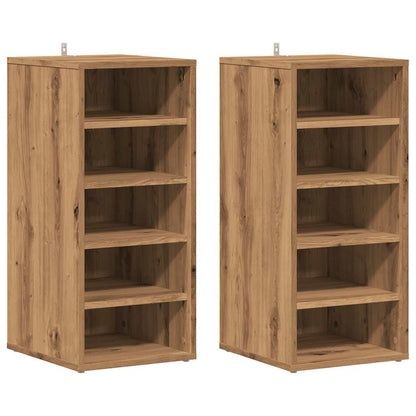 vidaXL Armoires à chaussures 2 pcs chêne artisanal bois d'ingénierie
