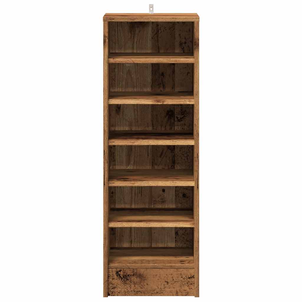 vidaXL Armoire à chaussures vieux bois 32x35x92 cm bois d'ingénierie
