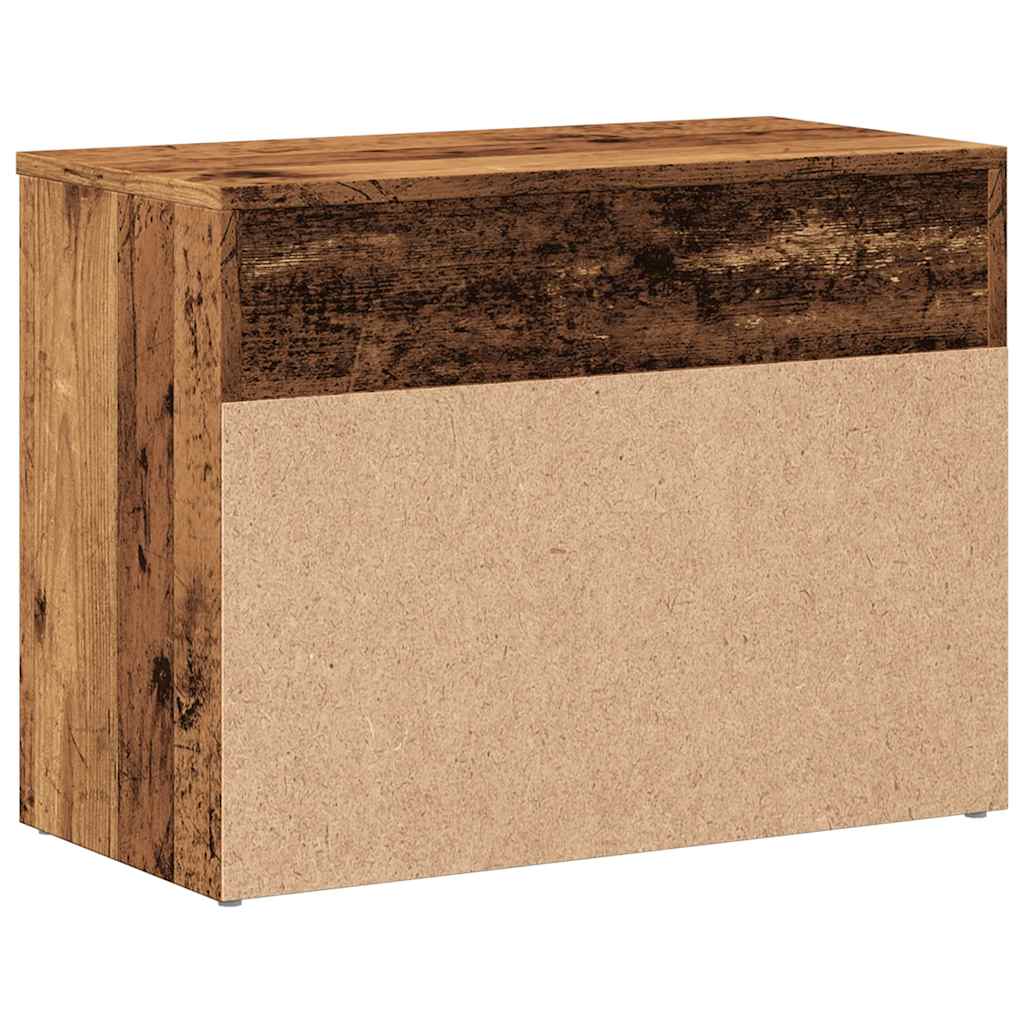 vidaXL Banc à chaussures vieux bois 60x30x45 cm bois d'ingénierie