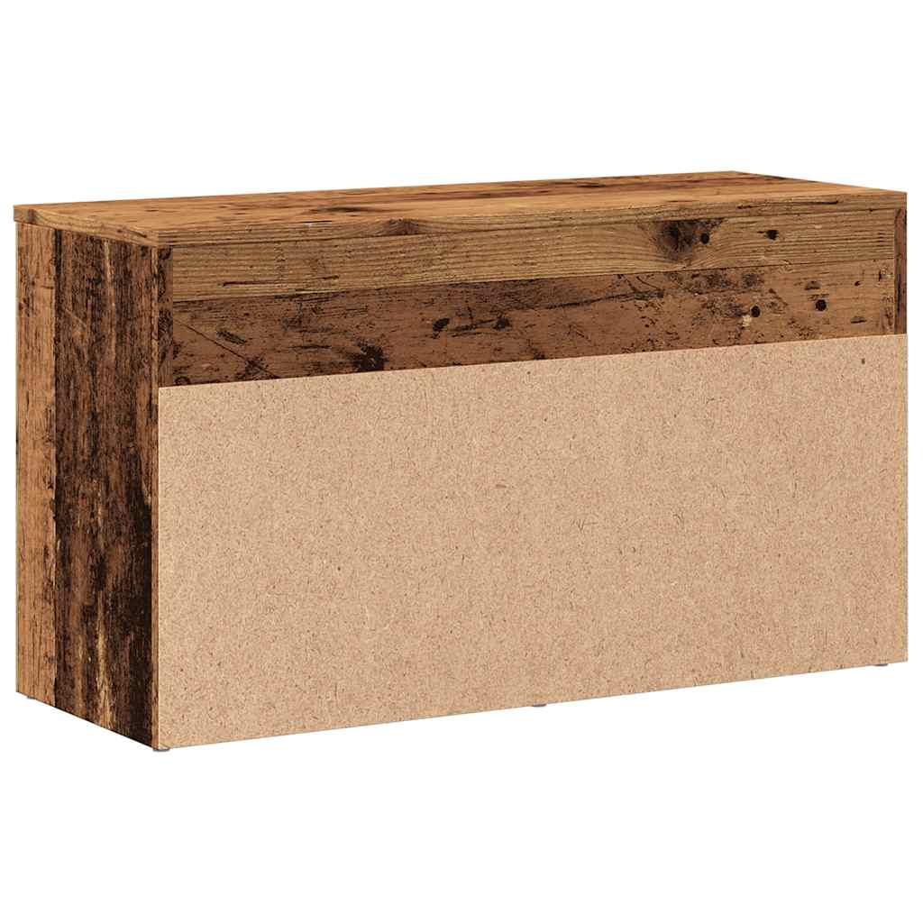 vidaXL Banc à chaussures vieux bois 80x30x45 cm bois d'ingénierie