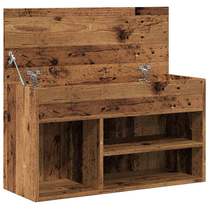vidaXL Banc à chaussures vieux bois 80x30x45 cm bois d'ingénierie