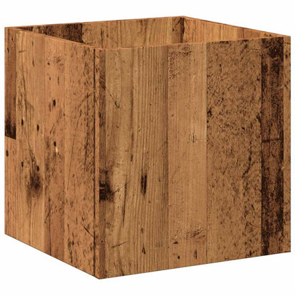 vidaXL Jardinière vieux bois 40x40x40 cm bois d'ingénierie
