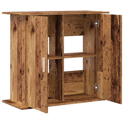 vidaXL Support pour aquarium vieux bois 81x36x73 cm bois d'ingénierie