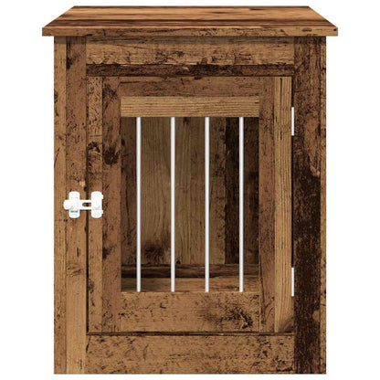 vidaXL Meuble de cage chiens vieux bois 55x75x65 cm bois d'ingénierie