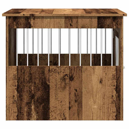 vidaXL Meuble de cage chiens vieux bois 55x75x65 cm bois d'ingénierie