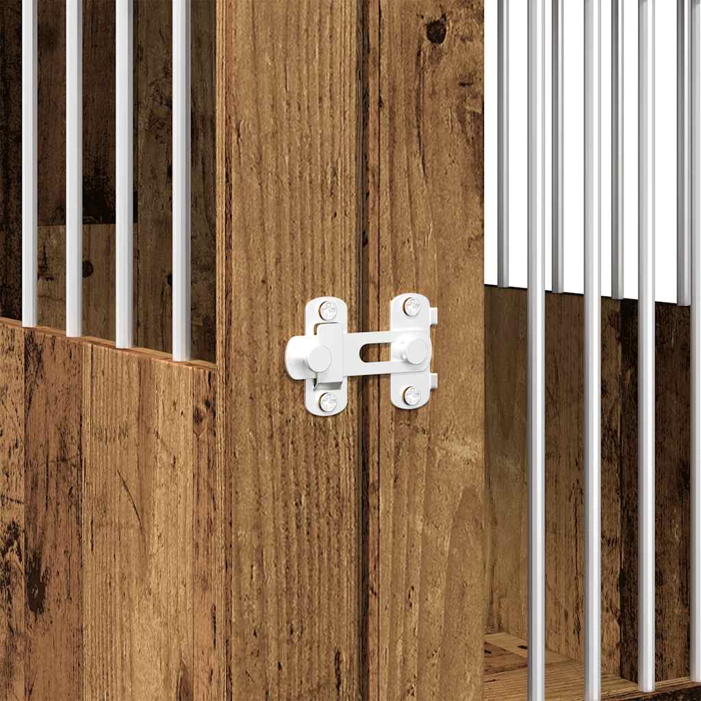 vidaXL Meuble de cage chiens vieux bois 55x75x65 cm bois d'ingénierie