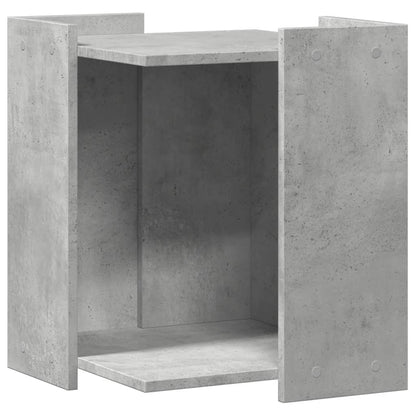 vidaXL Meuble de bac à litière pour chat gris béton bois d'ingénierie
