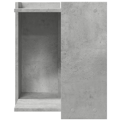 vidaXL Meuble de bac à litière pour chat gris béton bois d'ingénierie