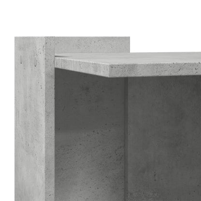 vidaXL Meuble de bac à litière pour chat gris béton bois d'ingénierie