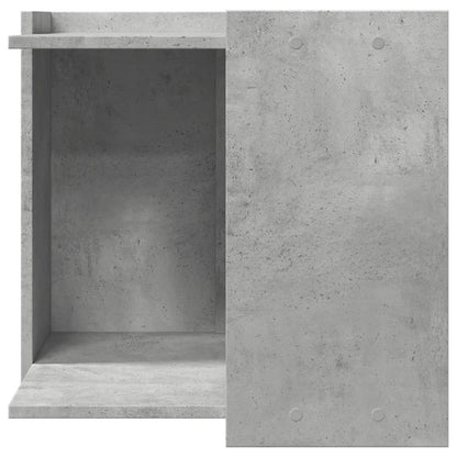 vidaXL Meuble de bac à litière pour chat gris béton bois d'ingénierie