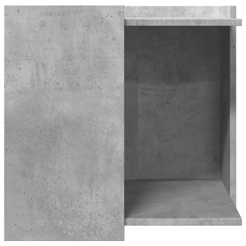 vidaXL Meuble de bac à litière pour chat gris béton bois d'ingénierie