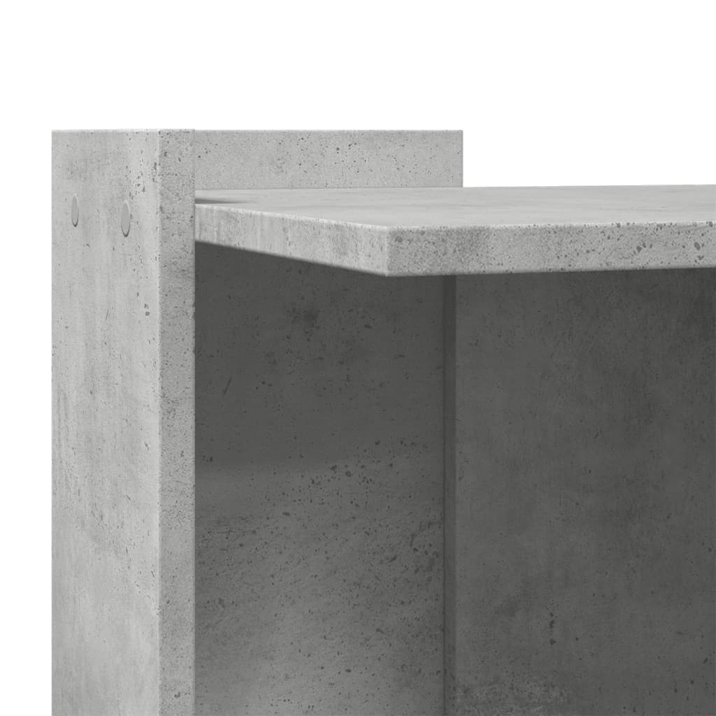 vidaXL Meuble de bac à litière pour chat gris béton bois d'ingénierie