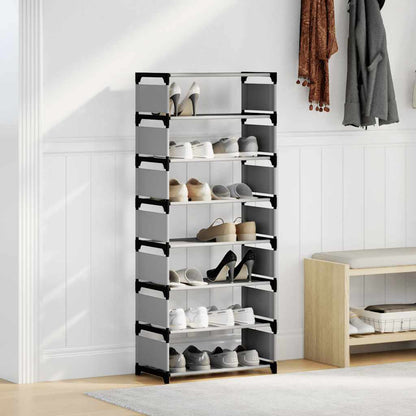 vidaXL Étagère à chaussures 8 niveaux gris 54x28x124cm tissu non-tissé
