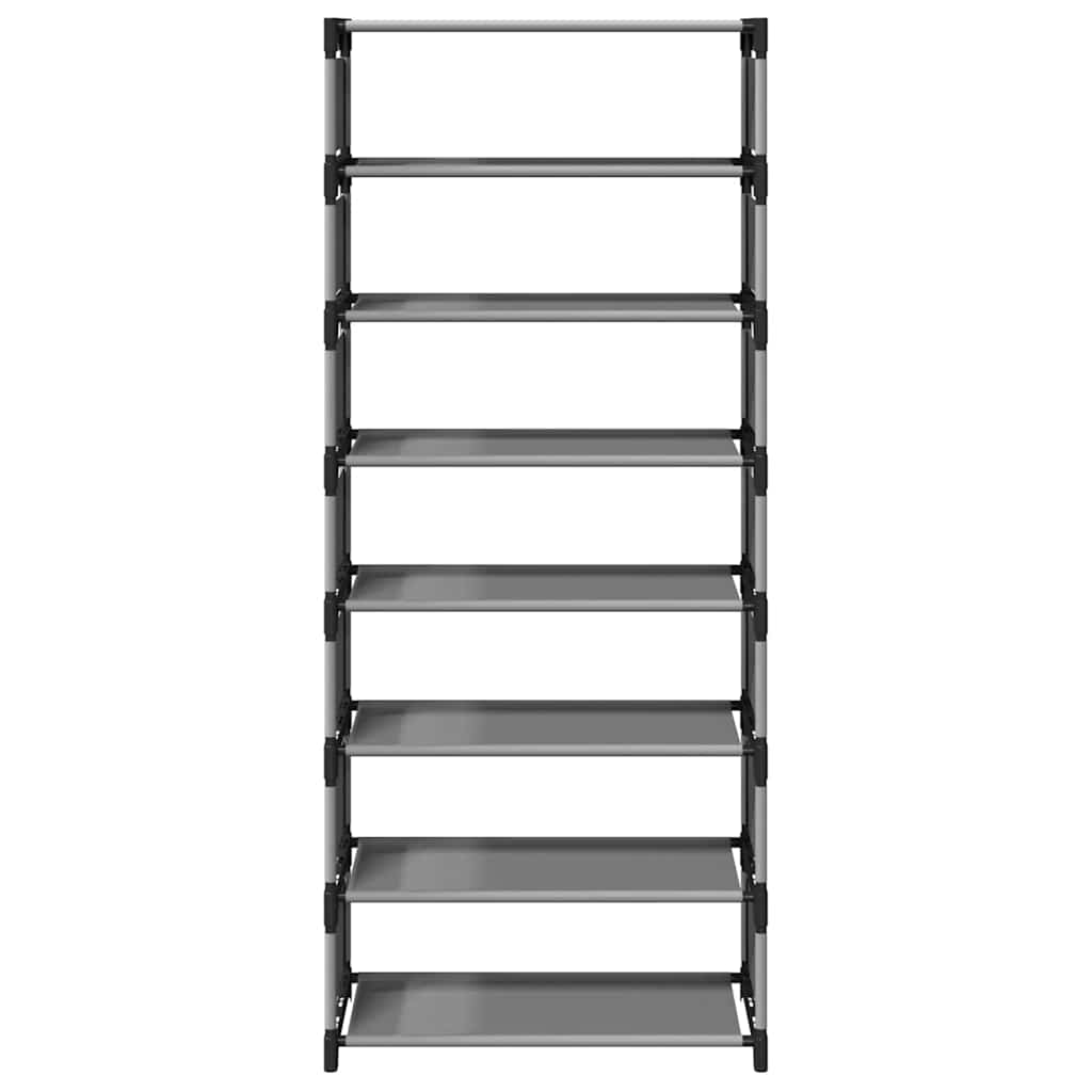vidaXL Étagère à chaussures 8 niveaux gris 54x28x124cm tissu non-tissé