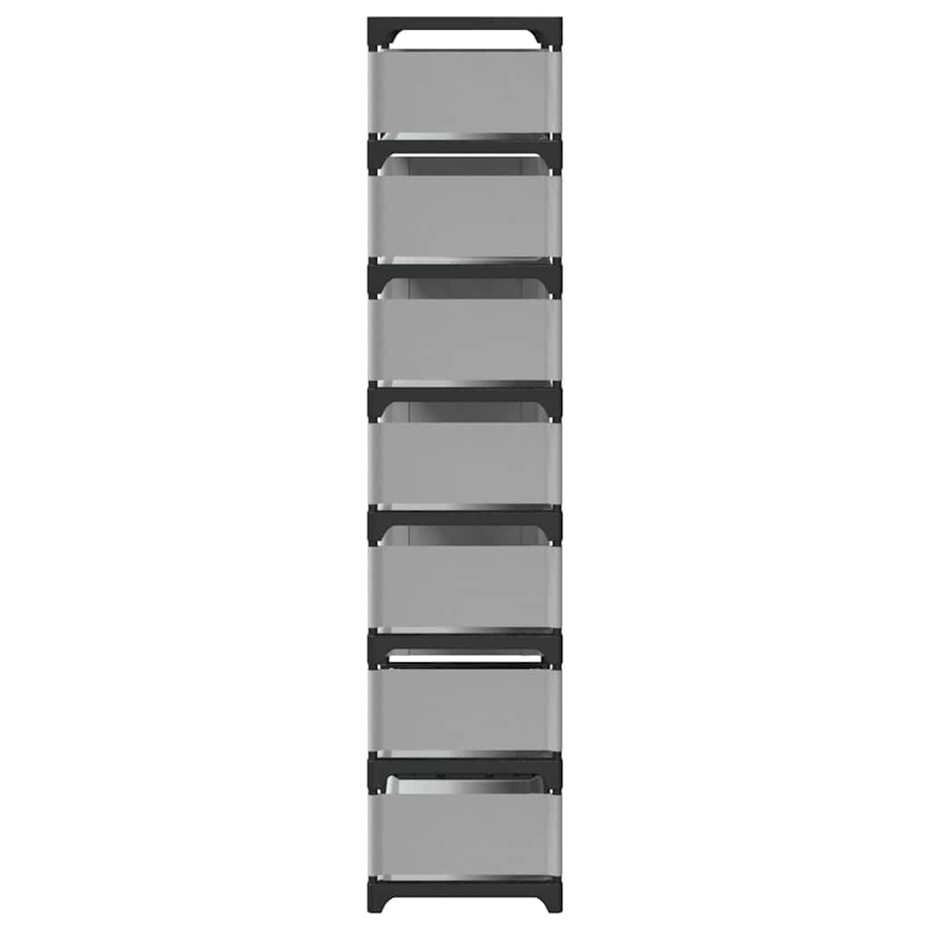 vidaXL Étagère à chaussures 8 niveaux gris 54x28x124cm tissu non-tissé