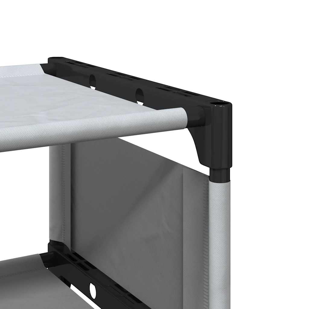 vidaXL Étagère à chaussures 8 niveaux gris 54x28x124cm tissu non-tissé