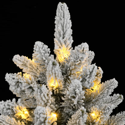 vidaXL Sapin de Noël artificiel 300 LED et neige floquée 180 cm