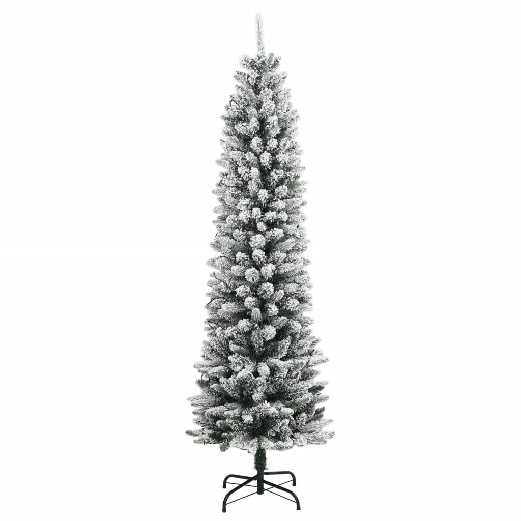 vidaXL Sapin de Noël artificiel 150 LED et neige floquée 150 cm