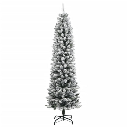 vidaXL Sapin de Noël artificiel 150 LED et neige floquée 150 cm