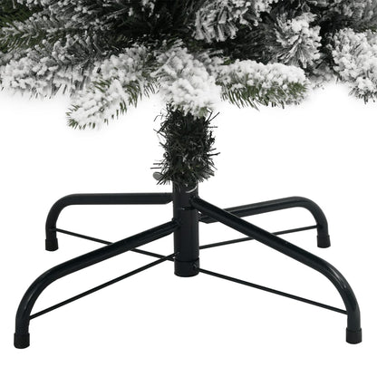 vidaXL Sapin de Noël artificiel 300 LED et neige floquée 180 cm