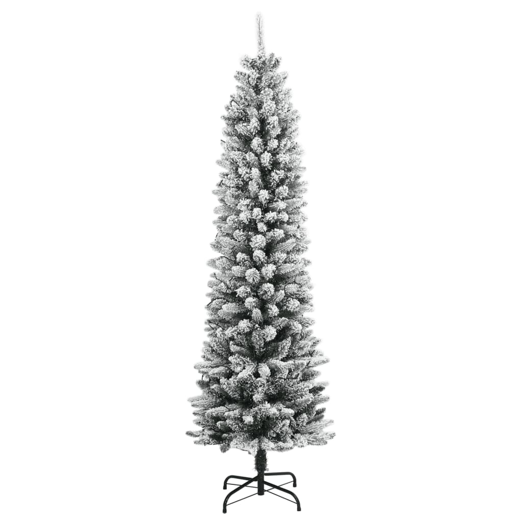 vidaXL Sapin de Noël artificiel 300 LED et neige floquée 240 cm