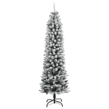 vidaXL Sapin de Noël artificiel 300 LED et neige floquée 240 cm