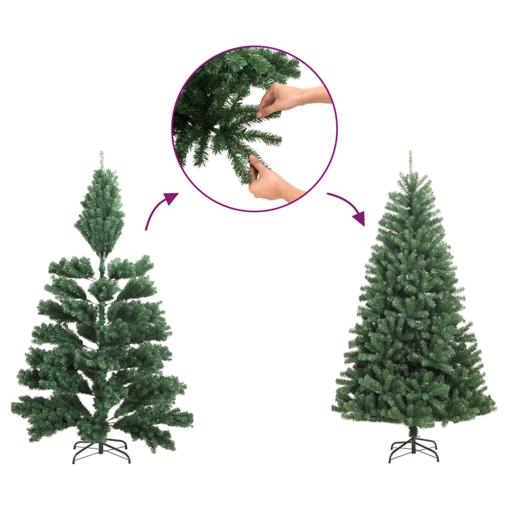 vidaXL Sapin de Noël artificiel mince 300 LED 180 cm