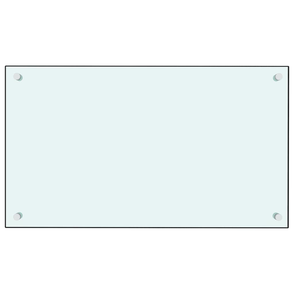 vidaXL Dosserets de cuisine 2 pcs blanc 70x50 cm verre trempé